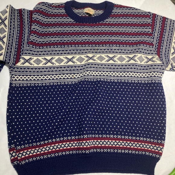 L.L. Bean Other - L L Bean vintage wool fair isle sweater